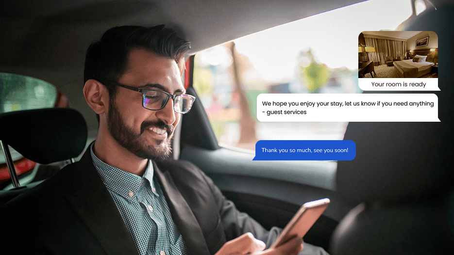 mensajería para huéspedes de hotel