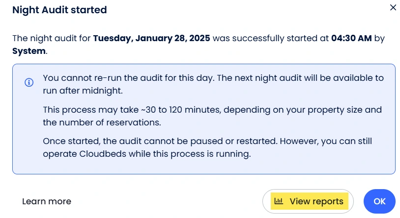 cloudbeds night audit