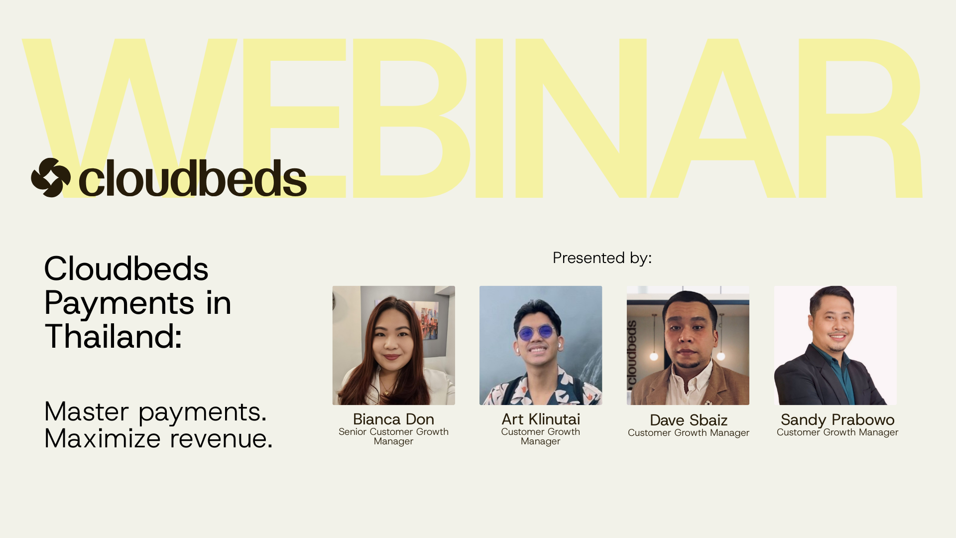 Cloudbeds Payments in Thailand: Master payments. Maximize revenue